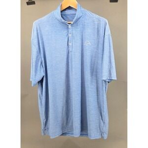 Ducks Unlimited Polo Shirt Mens XXL Blue Heathered Performance Sporty Outdoors